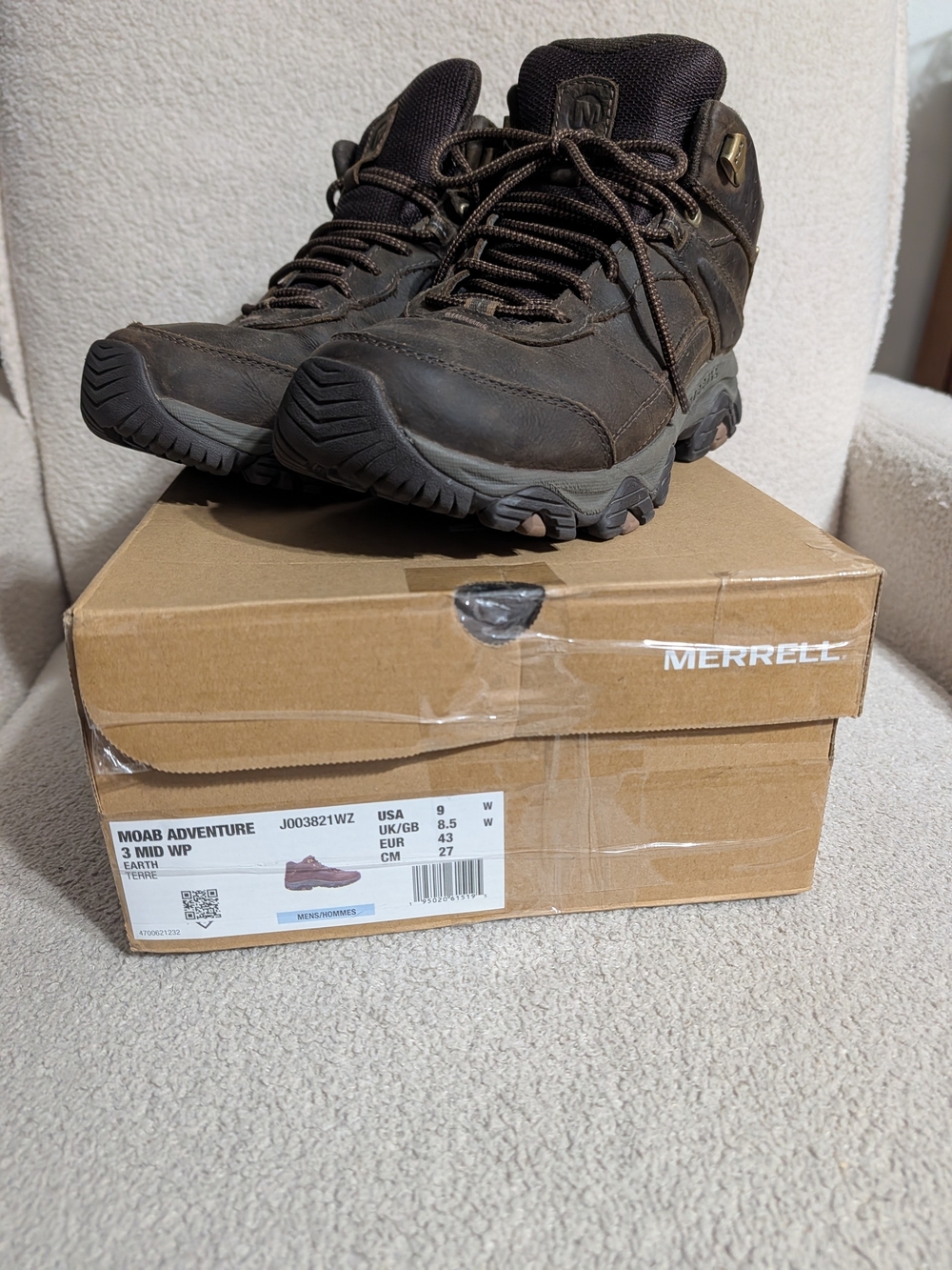 Merrell Brown Mid-Height Waterproof Hiking Boots